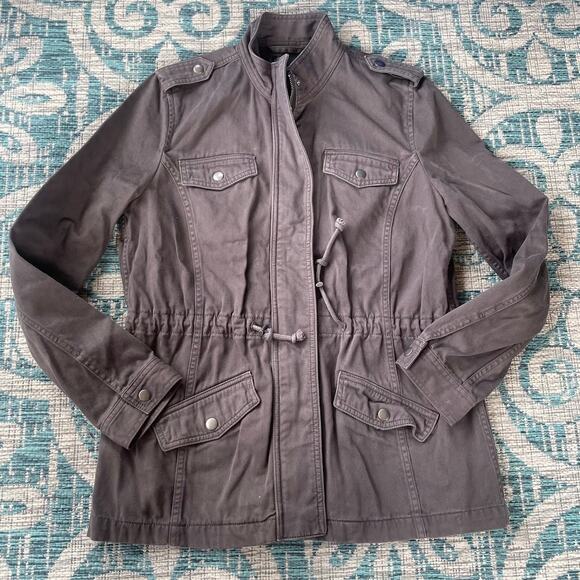 Lucky Brand Women's Military Utility Jacket Full Zip Olive Green - Size M - Picture 2 of 8